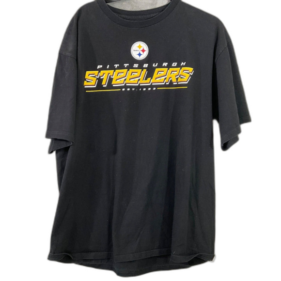 NFL Pittsburgh Steelers Men’s Black Short Sleeve T-Shirt Size XL Casual - Picture 1 of 8